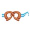Beistle Club Pack of 144 White, Blue and Brown Salted Pretzel Eyeglasses